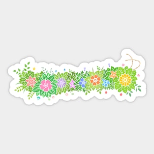 "ㅡ" Floral Letter Hangeul Sticker